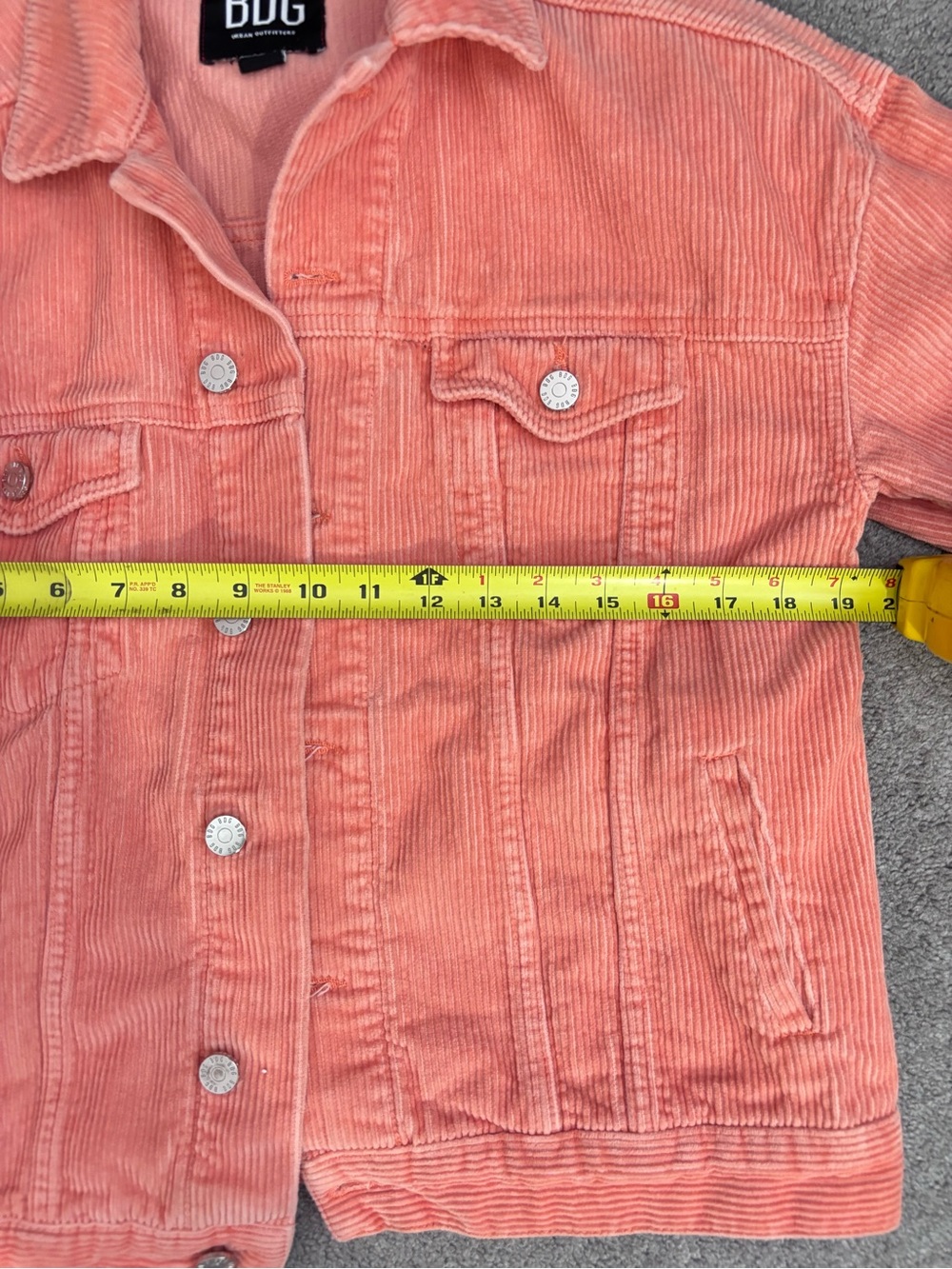 BDG Urban Outfitters Pink Corduroy Jacket (Fits like M) - Picture 5 of 7
